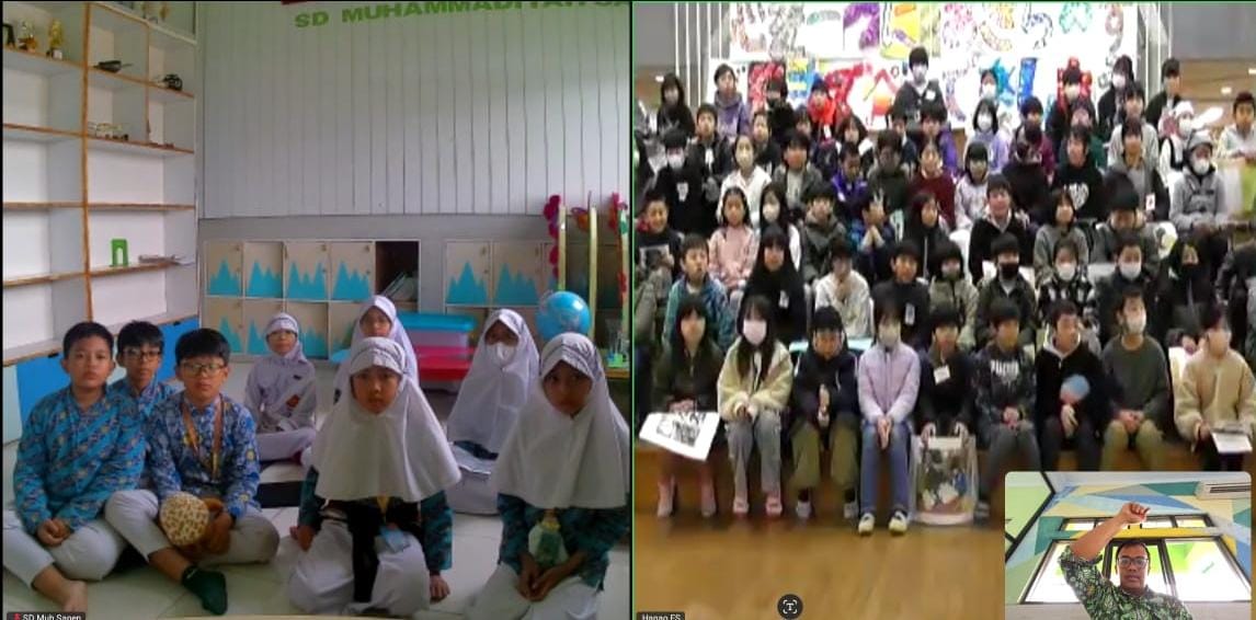 Silang Budaya Jepang-Indonesia SD Muhammadiyah Sapen dan Hanao Elementary School Jepang