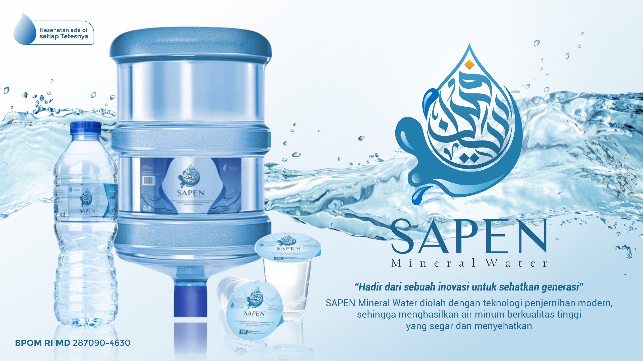 Tingkatkan Diversifikasi Usaha, BUMS  Sapen Luncurkan Air Mineral "SAPEN"